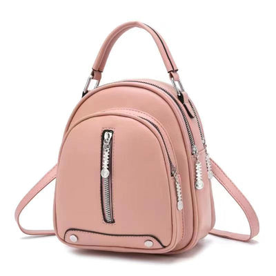 Mini rucsac rose nude piele eco tip geantă Zippy