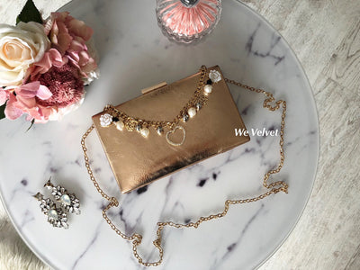 Poet clutch rose gold piele eco Bailey