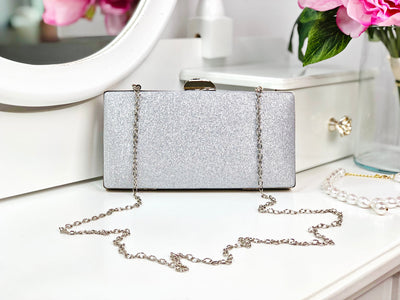 Poșetă clutch silver strălucitoare Pixie Dust