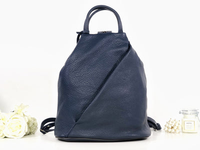 Rucsac bleumarin piele naturală Lizzie