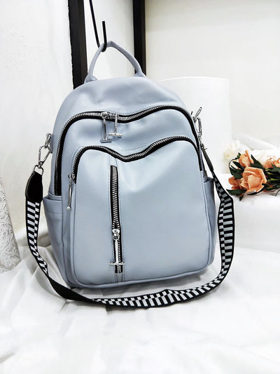 Rucsac blue grey piele eco tip geantă Natalia