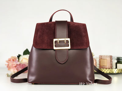 Rucsac burgundy piele natural Rory