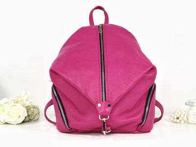 Rucsac fuchsia piele naturală Peyton