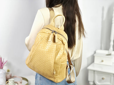 Rucsac khaki piele eco Siggy