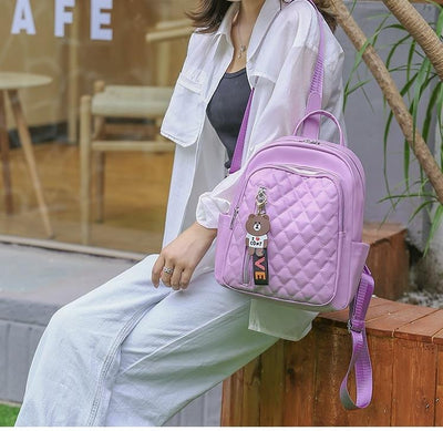 Rucsac lila piele eco Merlin