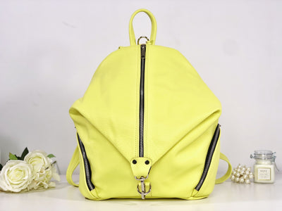 Rucsac lime green piele naturală Peyton