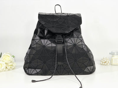 Rucsac negru geometric piele eco Selodin