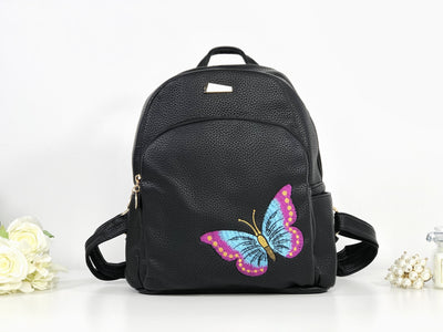 Rucsac negru piele eco Mariposa