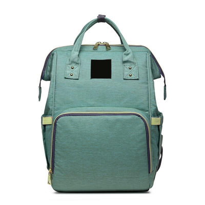 Rucsac verde tip geantă pentru mămici din material textil Ollie